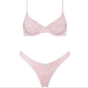 Triangl pink zebra bikini